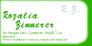 rozalia zimmerer business card
